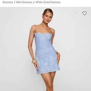 Princess Polly Light Blue Floral Mini Dress